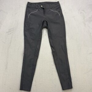 Fits Riding Pants Womens Small Gray Breeches Equestrian Horseback Stretch